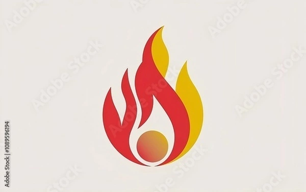 Fototapeta Abstract illustration of red and yellow flames with a gradient effect, symbolizing energy, heat, or passion. Ideal for branding, advertising, and creative projects requiring bold visual elements
