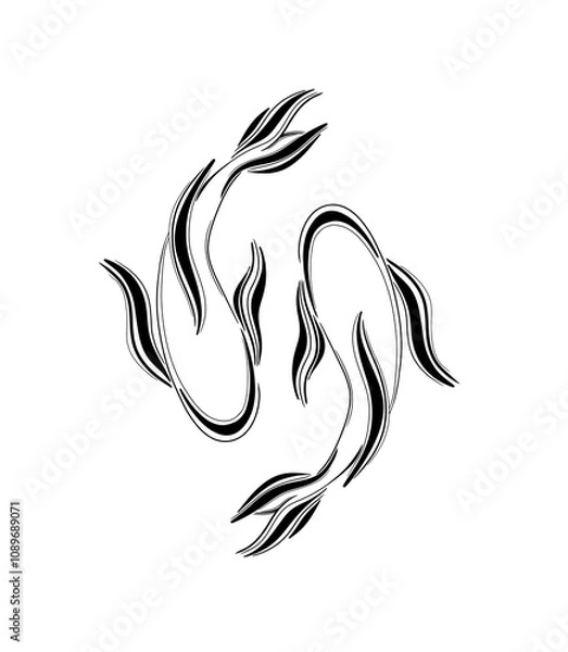 Obraz Suminagashi koi