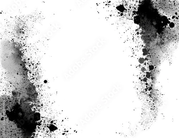 Fototapeta Abstract Black and Gray Paint Splash Background