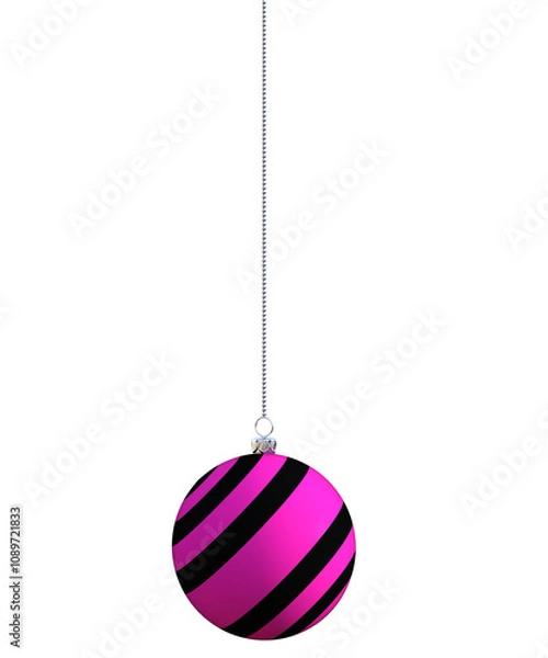 Fototapeta palle di natale addobbo per albero di natale su fondo trasparente isolato 