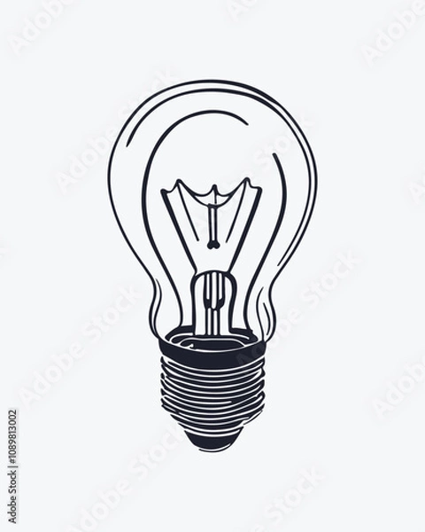 Obraz Light bulb like hand drawing illustration