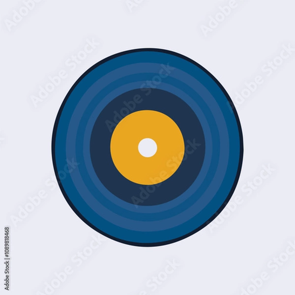 Obraz Lp record, Vinyl record illustration