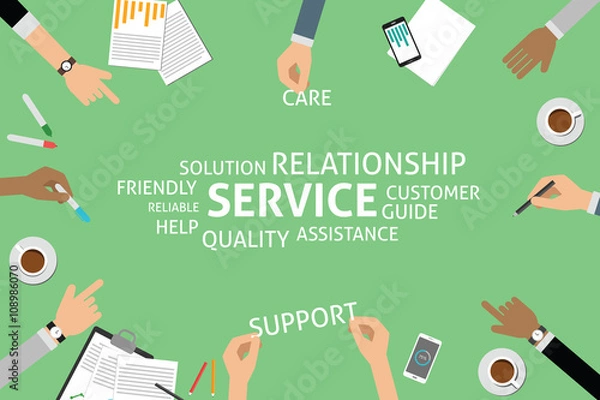 Obraz vector  service concept