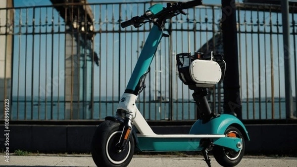 Fototapeta Discover how electric scooters can transform your daily routine with their efficient and green transportation options