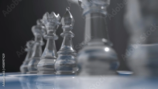 Obraz Chess firgures row business strategy