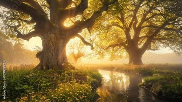 Obraz morning in the forest