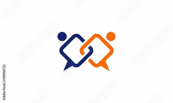 Obraz Omów logo ikony dyskusji