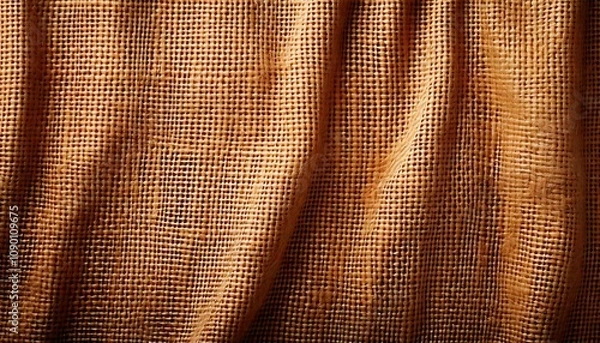 Fototapeta Burlap or linen fabric texture, with visible weave detail. generative ai