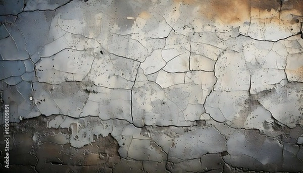 Fototapeta Concrete wall texture with subtle cracks and a worn look. generative ai