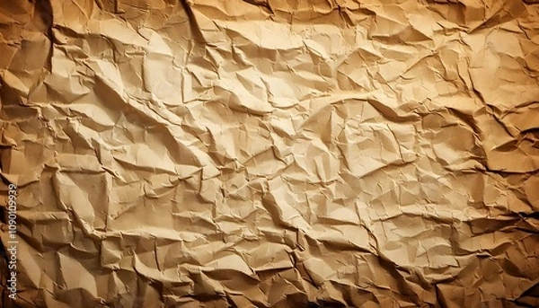 Fototapeta Crinkled paper texture, slightly worn for a vintage feel. generative ai