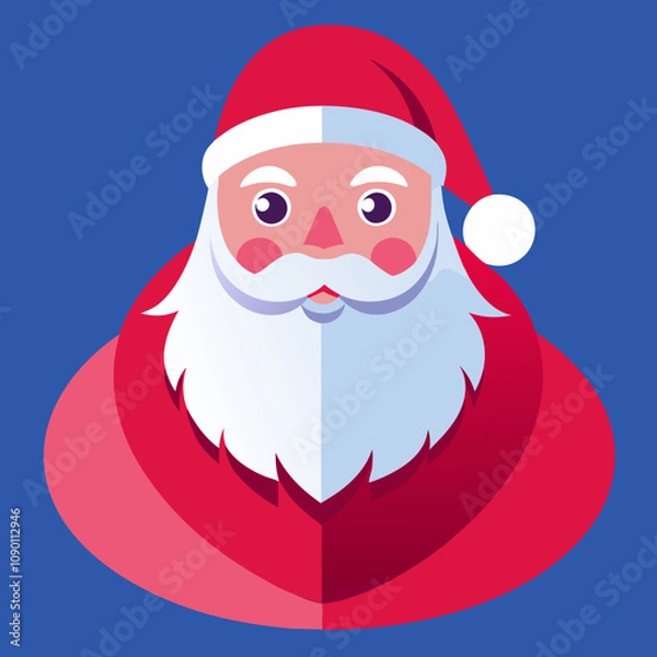 Obraz Shanta clause Christmas vector illustration  