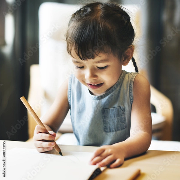 Obraz Offspring Toddler Adolescene Cheerful Girl Happy Concept