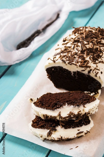 Fototapeta Chocolate and dark beer cake 