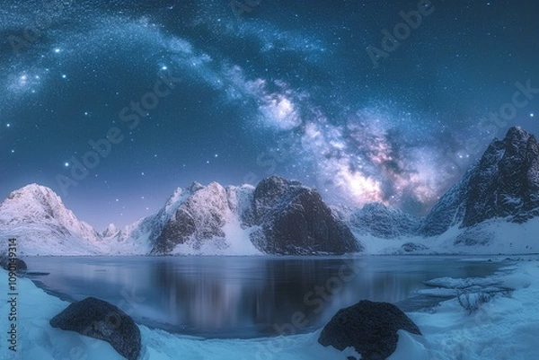 Fototapeta Milky Way Night. Generative AI