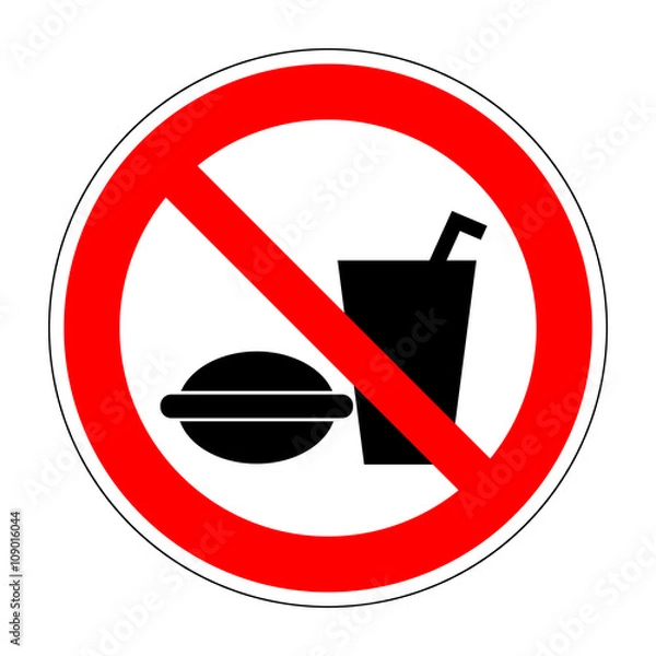 Obraz Sign no eat and drink 15.04