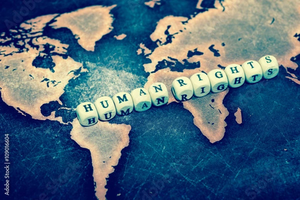 Obraz HUMAN RIGHTS on cubes, conceptual image