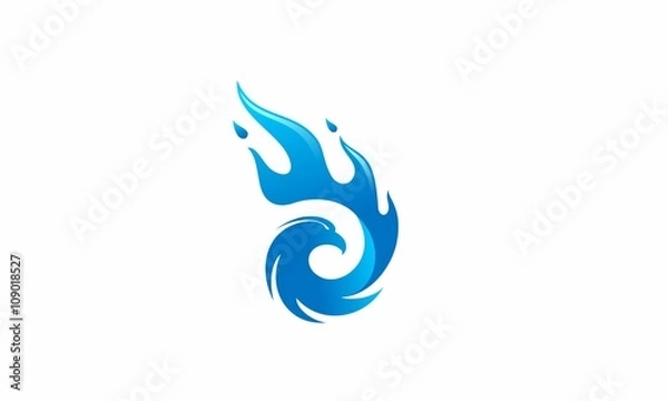 Obraz Fire Flame Bird abstract icon Logo 