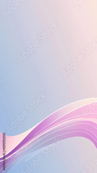 Fototapeta Abstract Gradient Background with Curved Lines and Pastel Colors