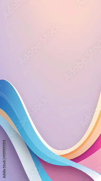 Fototapeta Abstract Background with Curved Multicolored Stripes