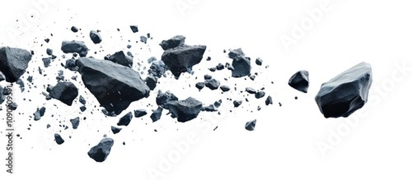 Fototapeta Dark Grey Rocks in Motion: A Stunning Abstract Composition