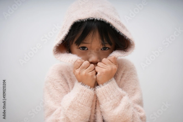 Fototapeta ピンクの服の女の子