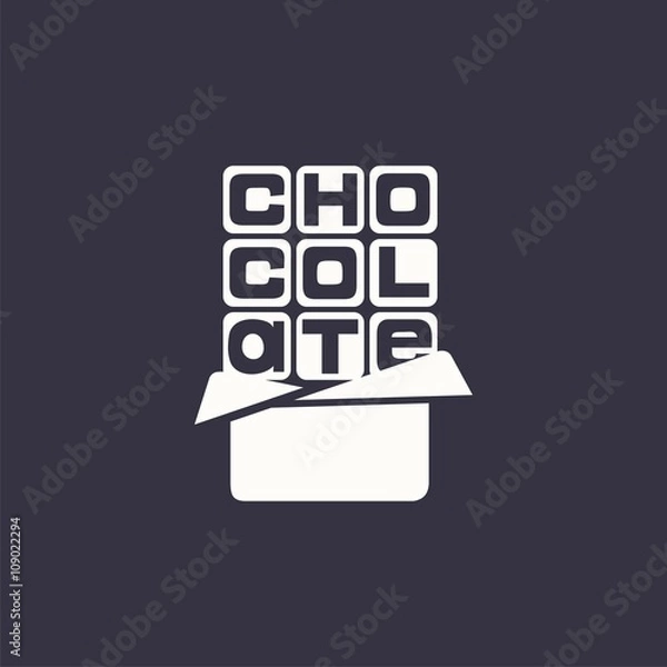 Fototapeta logo chocolate. Vector design logo. Vector illustration