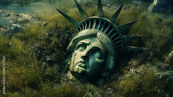 Obraz The Statue of Liberty in the apocolyps