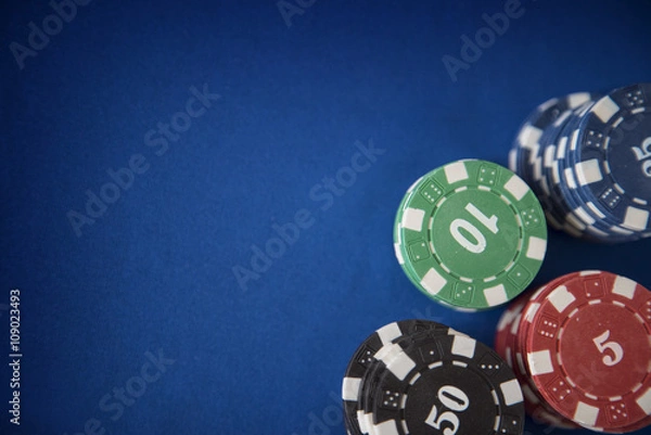 Obraz Gambling chips on casino table