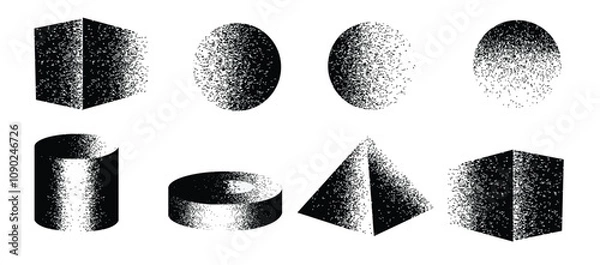 Obraz grain dot background noise gradient pattern spray vector white black sand abstract effect grainy stipple dust shape element vintage wave paint brush shadow point geometric halftone retro fade art grad