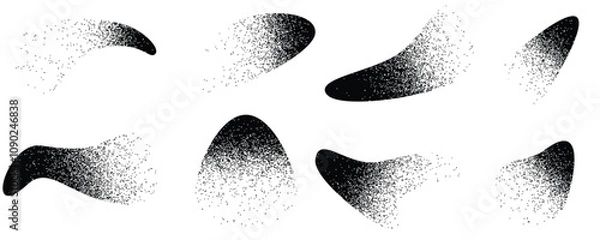 Obraz grain dot background noise gradient pattern spray vector white black sand abstract effect grainy stipple dust shape element vintage wave paint brush shadow point geometric halftone retro fade art grad