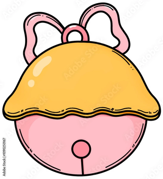 Obraz Pink bell with ribbon