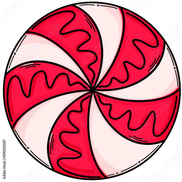 Obraz red lollipop isolated on white