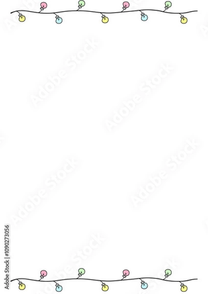 Obraz A4 page frame, doodle illustration