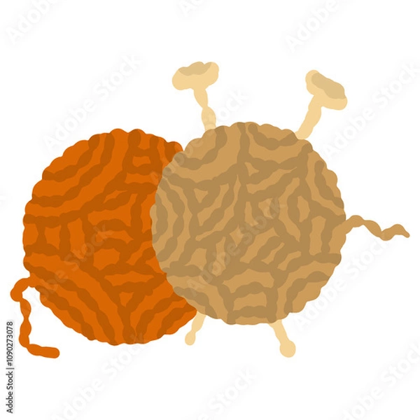 Obraz Wool yarn cartoon clip art