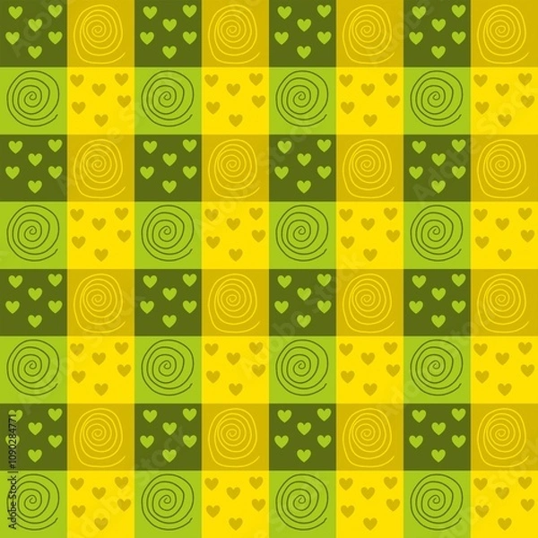 Fototapeta seamless pattern with cycle of love