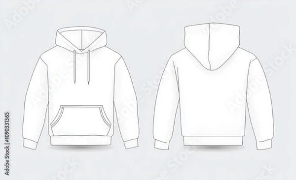 Obraz Blank Hoodie Design Template