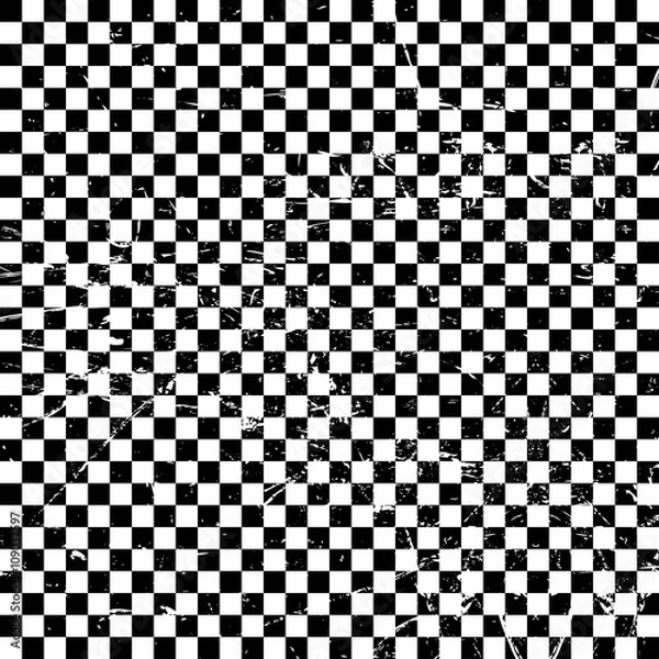 Obraz Checkered black and white background with texture