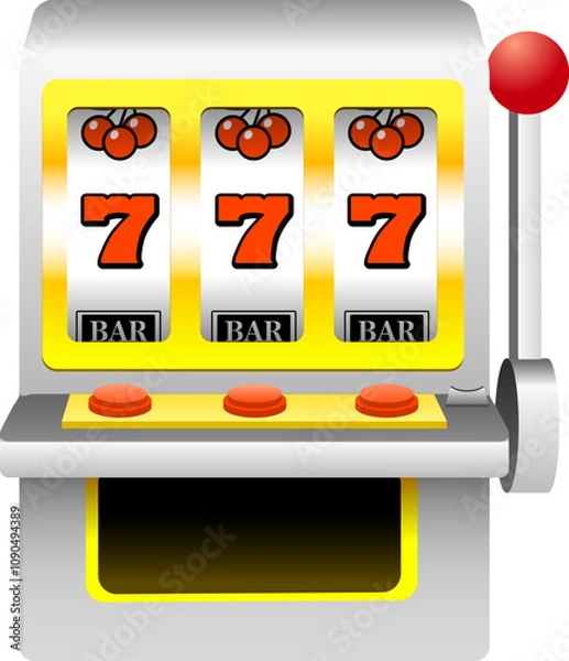 Fototapeta スロットマシンのイラスト 質感あり 7揃い