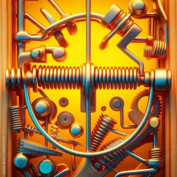 Fototapeta Macrorealism Capturing extreme close ups of the mousetrap mechan
