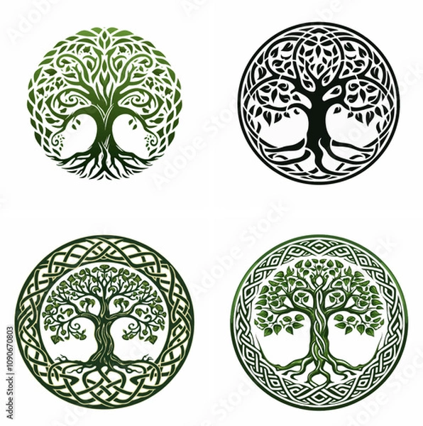 Fototapeta tree of life Celtic Celtic tree of life Celtic knot tree symbolism Celtic design life tree ancient
