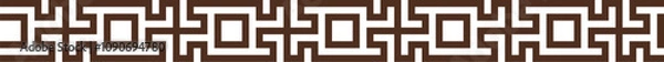 Fototapeta Greek key seamless border pattern collection. Decorative ancient meander, Greece ornament with repeated geometric motifs. Vector EPS10.