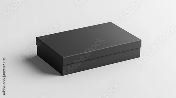 Fototapeta A technology product box mockup showcasing innovative features, product specifications, and sleek packaging on a clean white background.