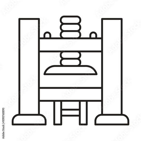 Obraz Printing Press icon vector on white background