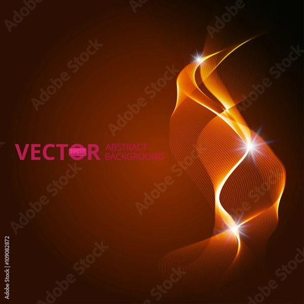 Fototapeta Abstract red background with vector flame.