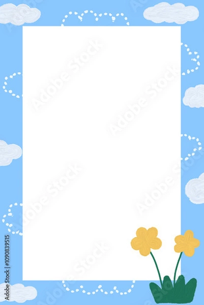 Fototapeta frame with cloud