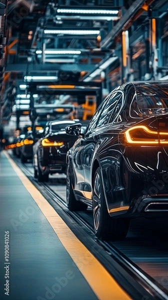 Obraz Car Manufacturing: A Glimpse into the Production Line