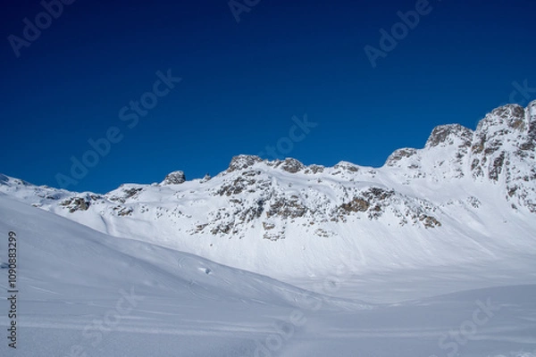Fototapeta 雪と岩