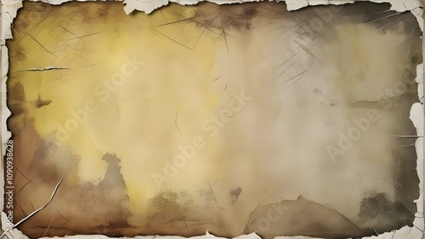 Fototapeta Empty old vintage black scratch torn poster set overlay texture background
