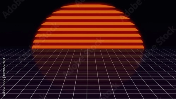 Fototapeta Retro Style with sun