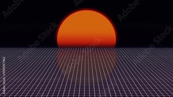 Fototapeta Retro Style with sun